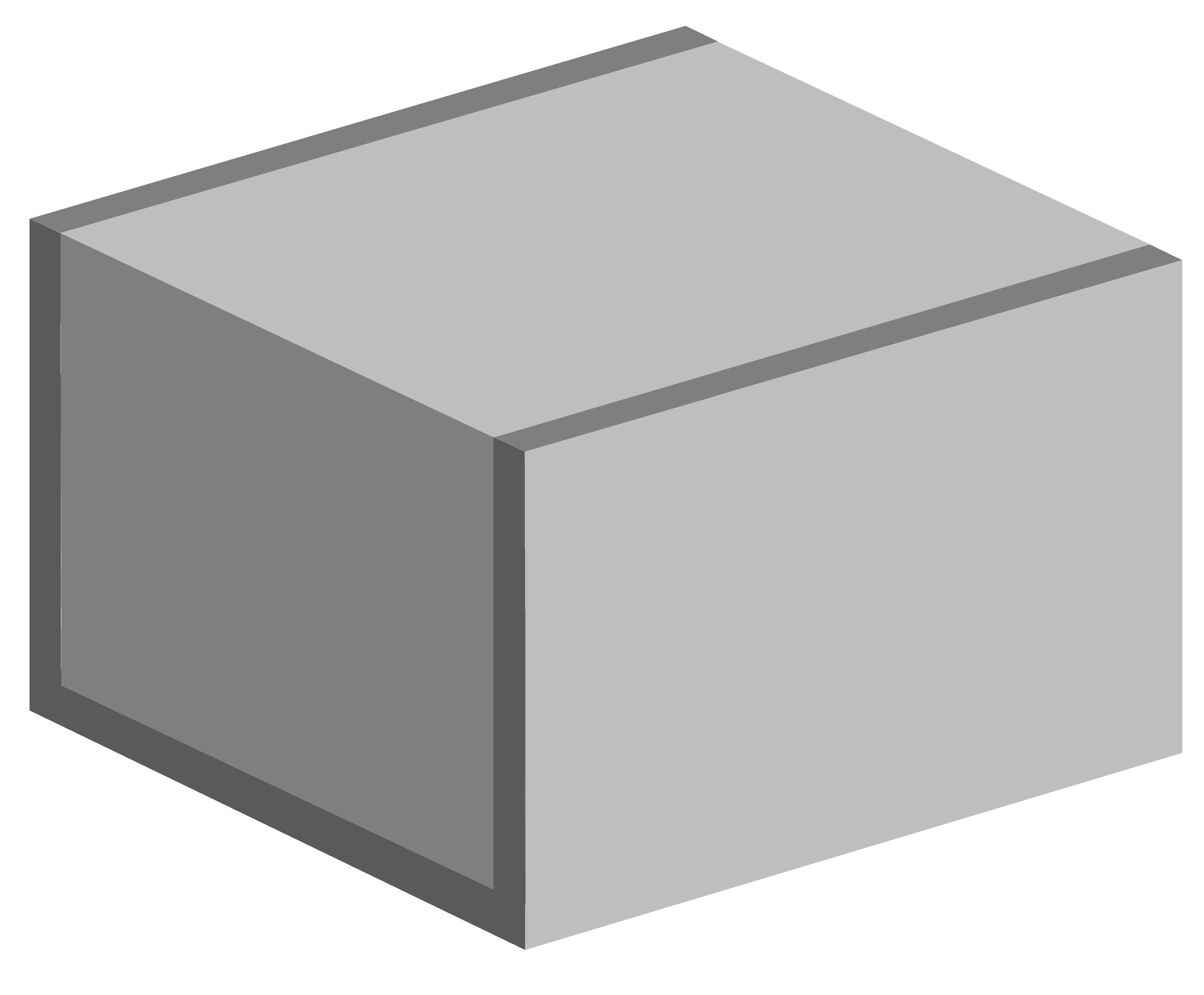 graues rechteckiges spritzgussteil
