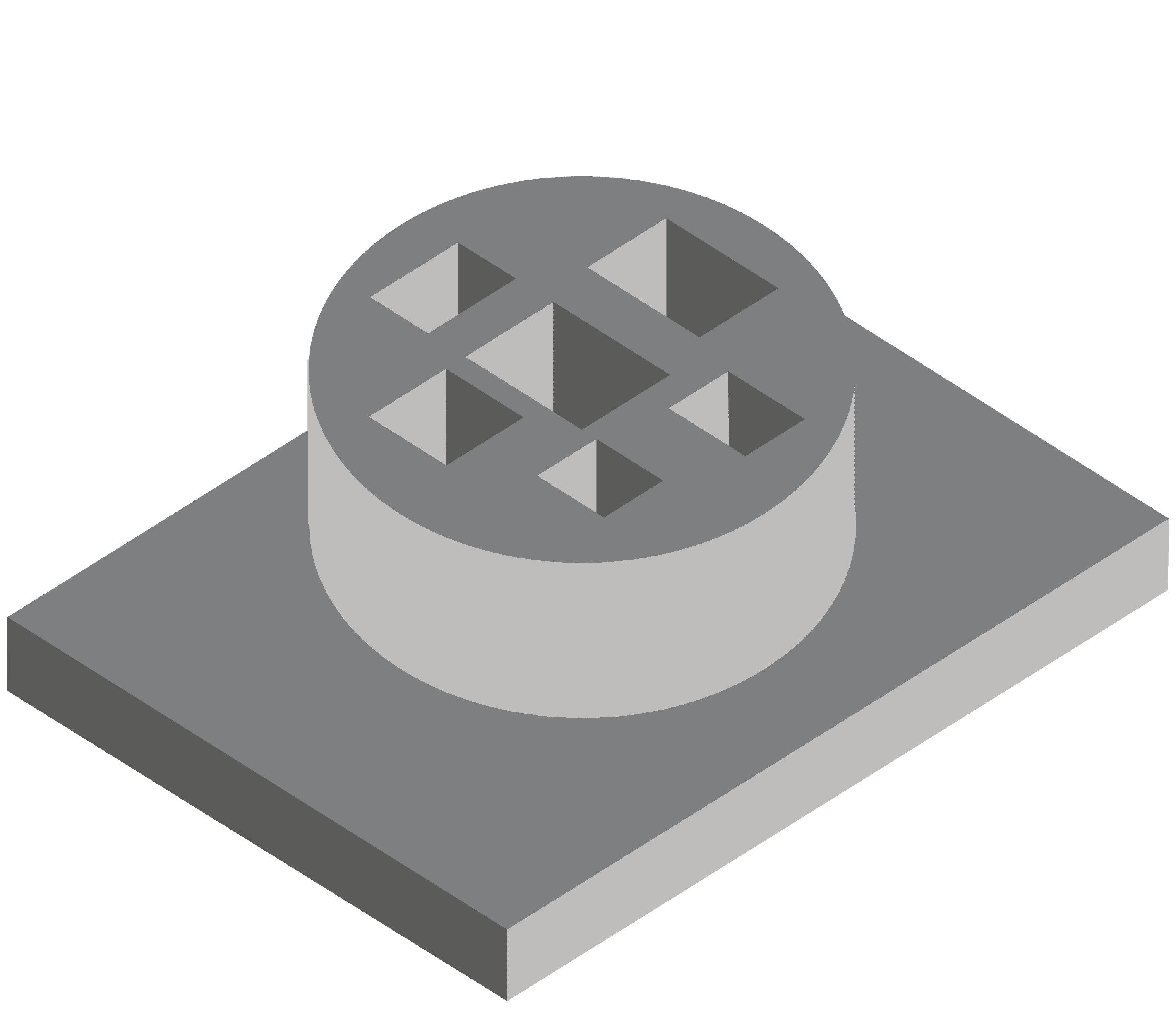 kreisförmiges Bauteil mit hohem Materialverlust durch Materialabtragung