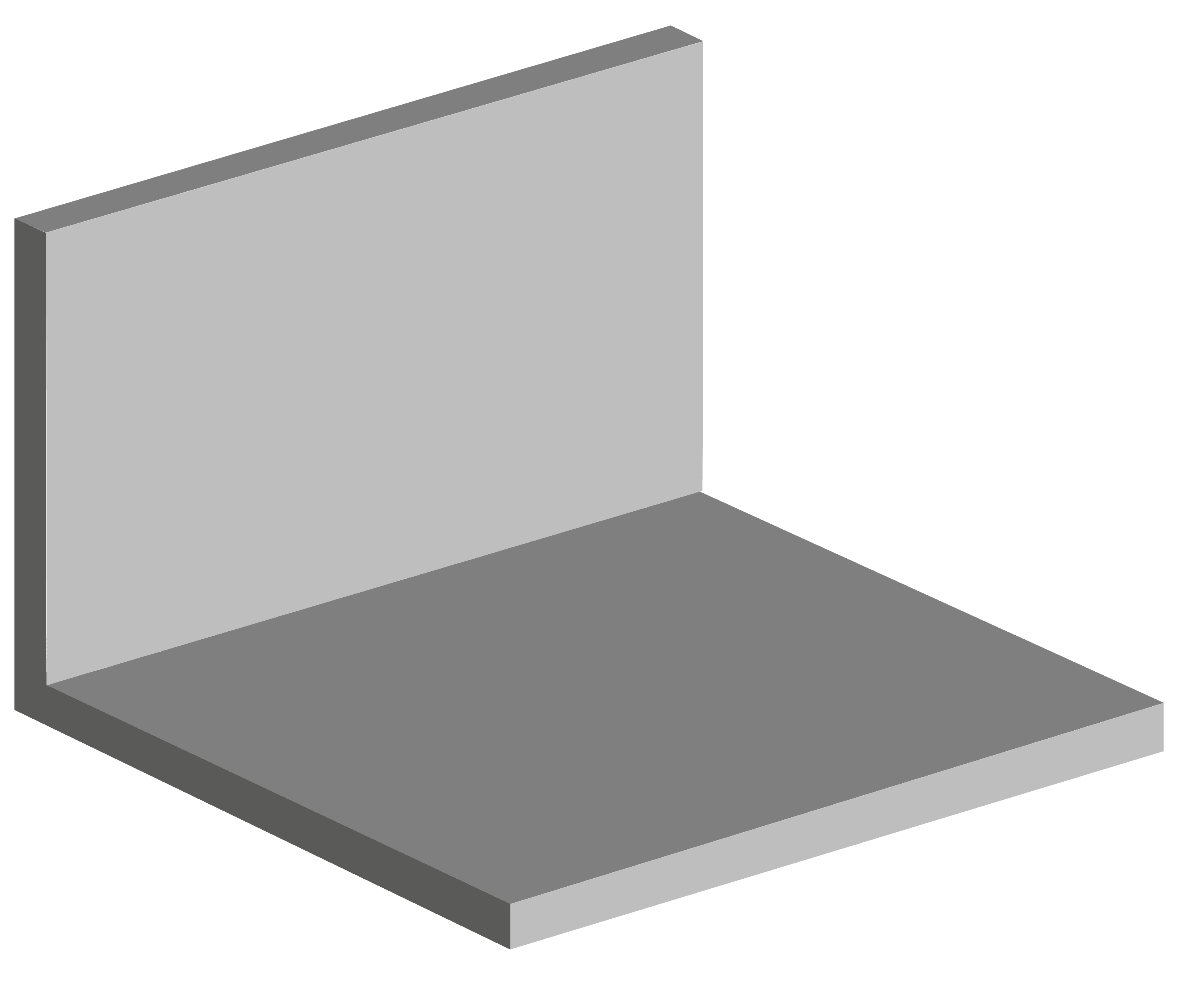 graues rechtwinkliges spritzgussteil