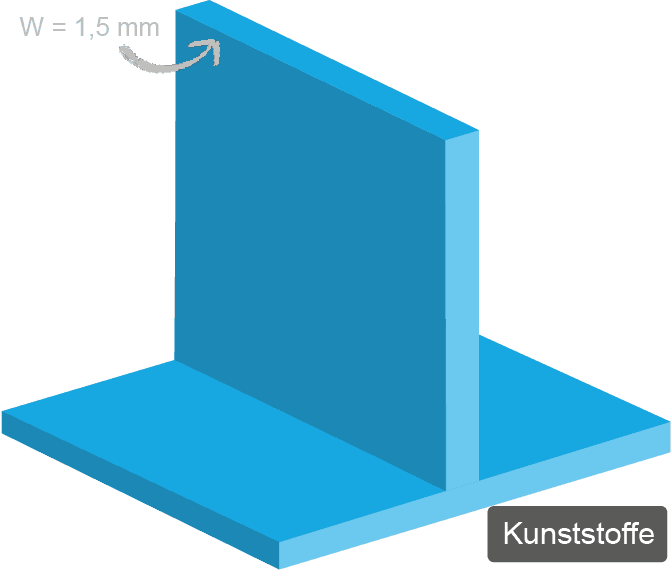 Visualisierung der Wandstärke von Kunststoffen