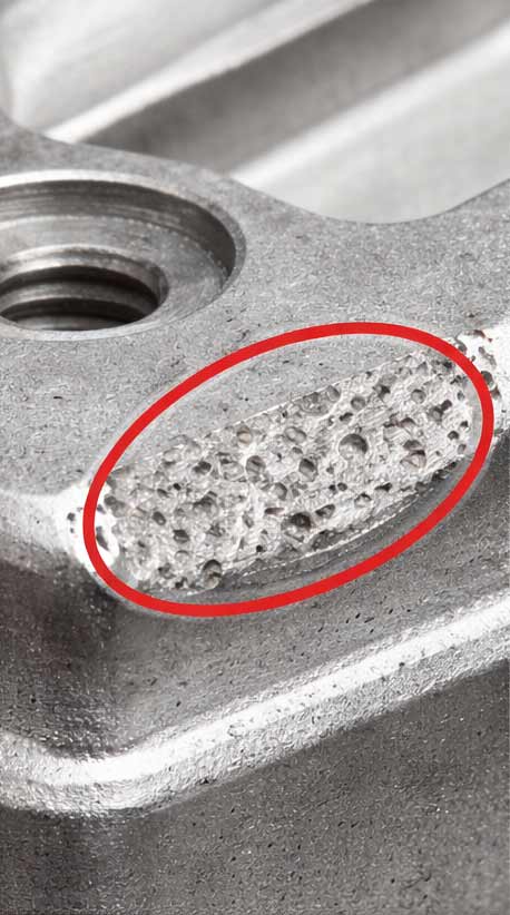 Porosity / Shrinkage Cavities (voids within the part)