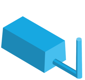 blue injection molding part with film sprue