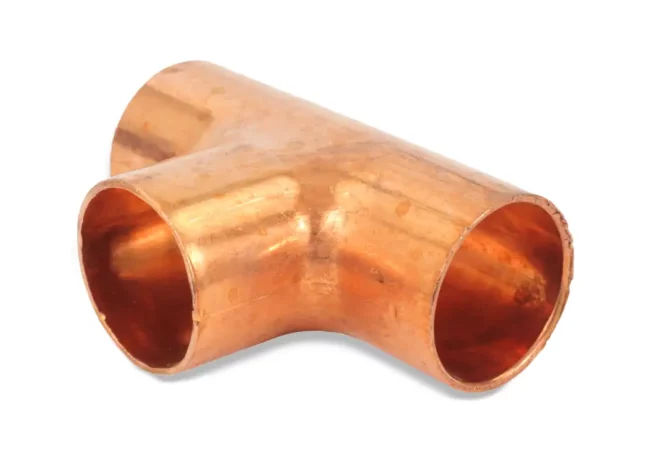 Piece of a copper pipe